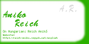 aniko reich business card